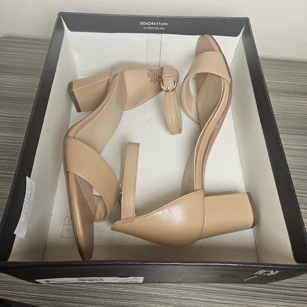 Naturalizer Vera Dress Sandal Size 9.5 Wide Frappe in box Leather Dress Sandal - Picture 10 of 11
